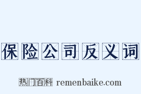 保险公司反义词是什么意思的图片